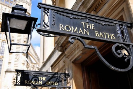 Entrance of the Historic Roman Baths in Bath England