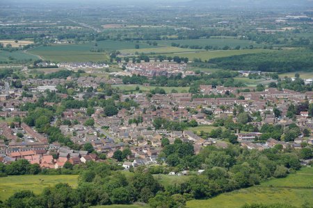 Téléchargez les photos : Vue Aérienne D'un Beau Village Anglais - À savoir Brockworth, dans le Pays du Gloucestershire, dans le Sud-Ouest du Royaume-Uni - en image libre de droit