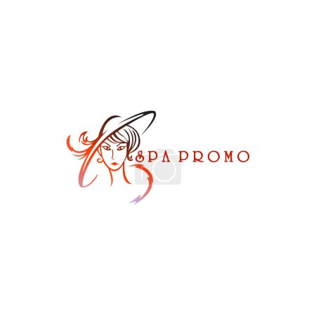 Illustration for Beauty logo design for salon,spa or body care shop - Royalty Free Image