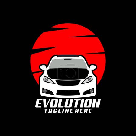 automóvil deporte coche evolución modificación logo diseño vector