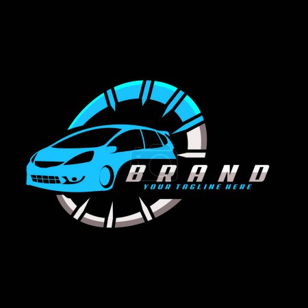 automotive super sport car culture combination logo design vector