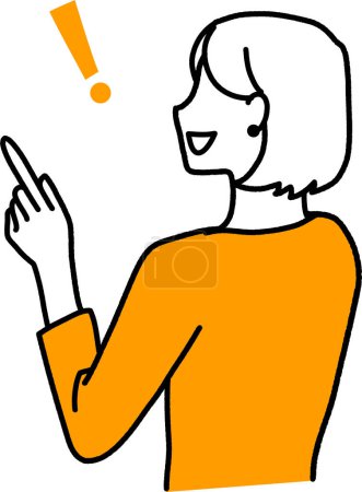 Illustration for Illustration of a woman who has reached a point of agreement - Royalty Free Image
