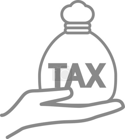 Ilustración de Bolsa de impuestos pesada, ilustración de imagen de impuestos. - Imagen libre de derechos