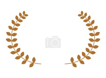 Illustration for This is an illustration of a laurel mark for ranking. - Royalty Free Image