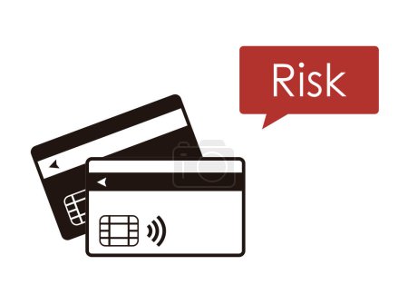 Téléchargez les illustrations : Ceci est une illustration des risques liés à l'utilisation des cartes de crédit, des cartes de paiement et des cartes de débit.. - en licence libre de droit