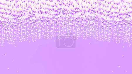 Illustration for This is a background frame illustration depicting a wisteria trellis. - Royalty Free Image