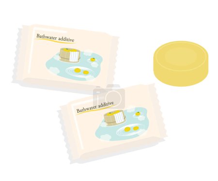 This is an illustration of the image of Yuzu bath salts in the package.