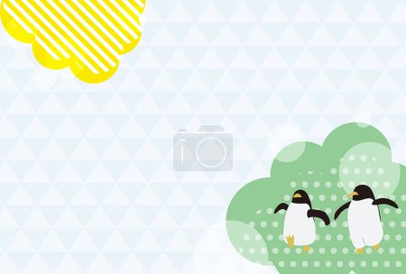 Dies ist eine Hintergrundbild-Illustration eines coolen Pinguins.