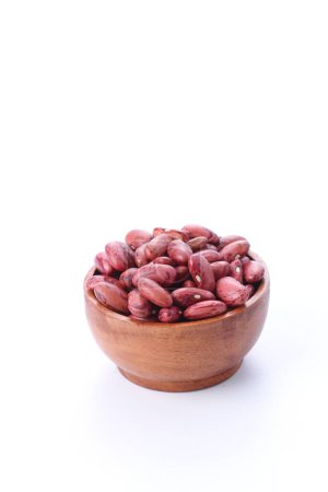 Photo for Red beans in a bowl isolated on white background - Royalty Free Image