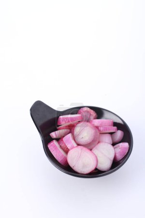 Photo for Onion slice on white background - Royalty Free Image