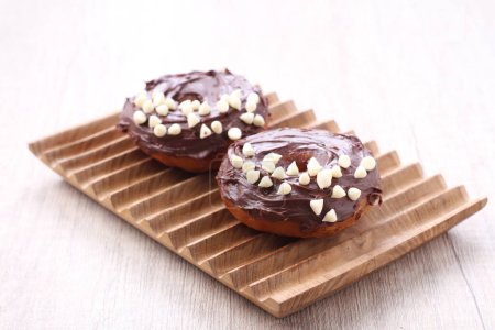 Photo for Chocolate Donuts Home Made Its Yummy - Royalty Free Image