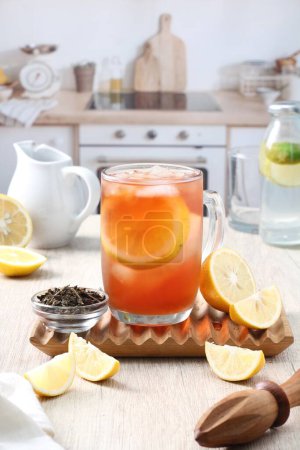 Photo for Homemade lemonade with lemon and ginger - Royalty Free Image