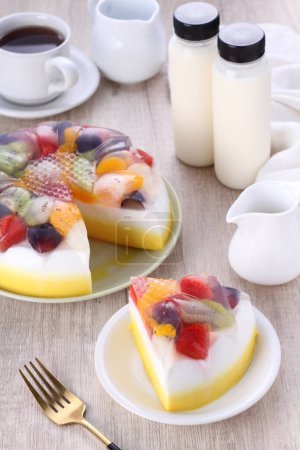 Photo for Delicious breakfast with fruits and vegetables - Royalty Free Image