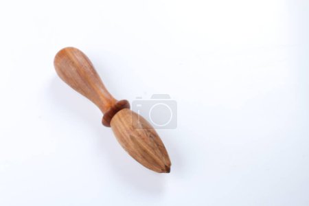 Photo for Cutlery made of wood in white background - Royalty Free Image