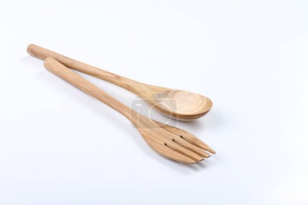 Photo for Wooden spoon on white background - Royalty Free Image