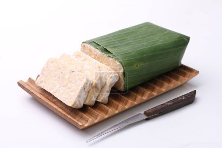 Photo for Tofu and sticky rice on white background - Royalty Free Image