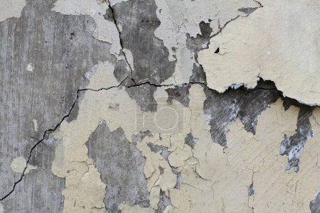 Téléchargez les photos : Vieux mur de béton fissuré texture fond - en image libre de droit