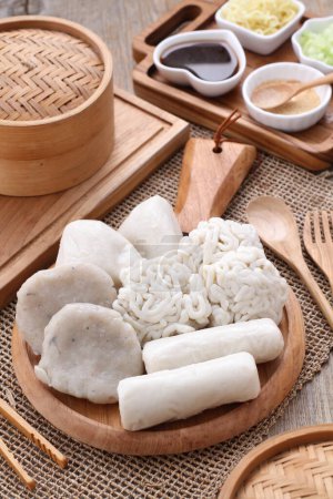Photo for Korean food traditional glutinous rice cake and glutinous rice cake - Royalty Free Image