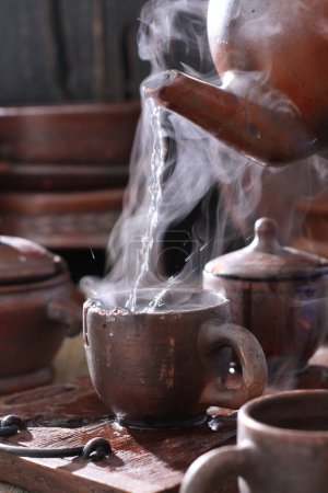 Foto de Ceremonia del té en el café - Imagen libre de derechos
