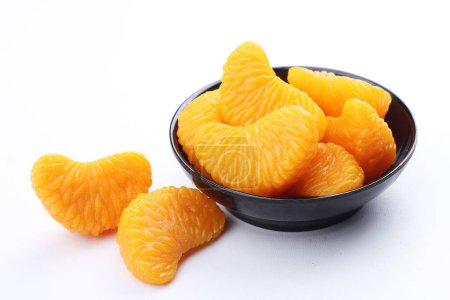 Photo for Fresh ripe tangerines on a white background - Royalty Free Image