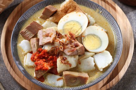 Photo for Boiled egg with pork and pork in soup bowl - Royalty Free Image
