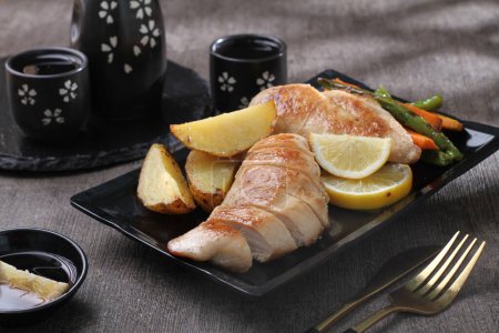Photo for Grilled salmon with lemon - Royalty Free Image
