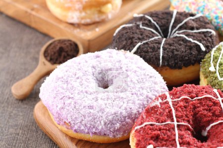 Photo for Sweet donuts with icing - Royalty Free Image