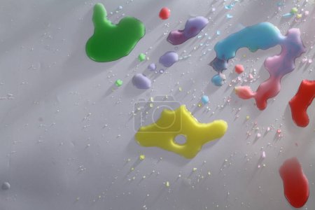 Photo for 3 d rendered colorful soap foam. - Royalty Free Image
