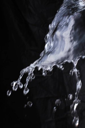 Photo for Splash of water on black background - Royalty Free Image