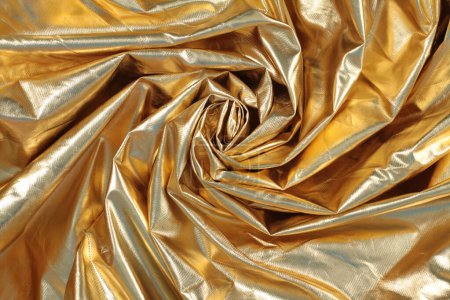 Photo for Golden crumpled paper textured background. - Royalty Free Image