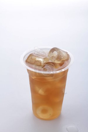 Photo for Ice cubes in plastic cup - Royalty Free Image