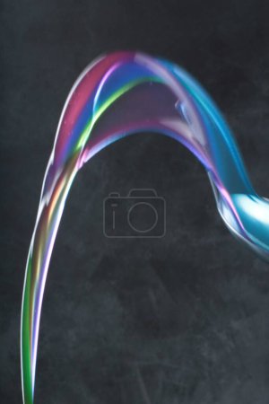 Photo for Abstract colorful liquid in a rainbow background. - Royalty Free Image