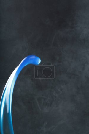 Photo for Blue paint brush stroke - Royalty Free Image
