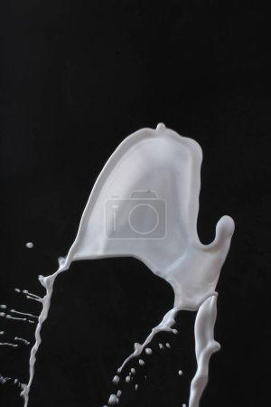 Photo for White splash of water on black background - Royalty Free Image