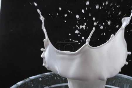Téléchargez les photos : Verser du lait dans le bol - en image libre de droit