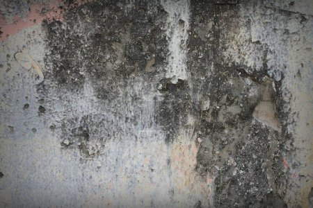 Photo for Texture of a concrete wall with cracks and scratches which can be used as a background - Royalty Free Image