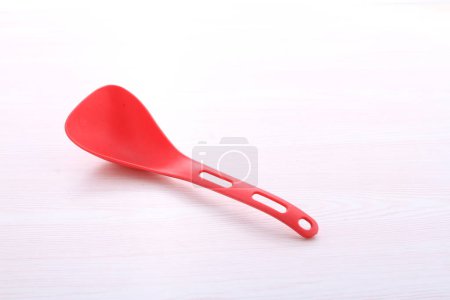 Photo for Plastic spoon on white background - Royalty Free Image