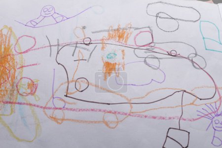 Téléchargez les photos : Dessin coloré avec un enfant - en image libre de droit