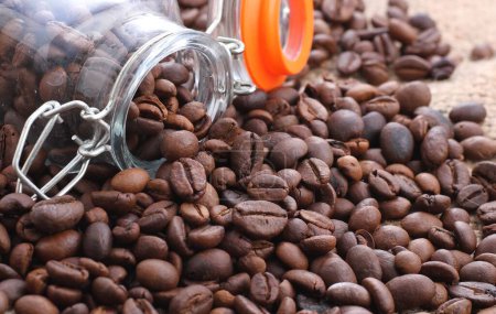 Téléchargez les photos : Grains de café avec moulin à café - en image libre de droit