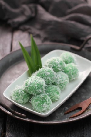Photo for Green coconut ball dessert, thai traditional dessert - Royalty Free Image