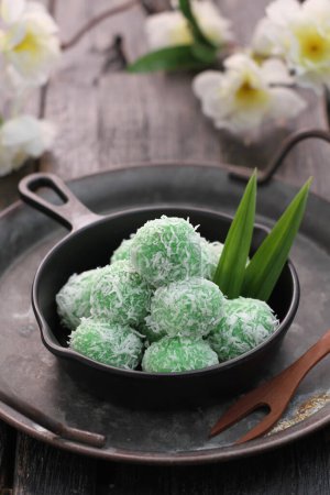 Photo for Green coconut dessert with coconut - Royalty Free Image