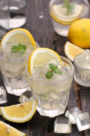 Photo for Lemon drink with mint - Royalty Free Image