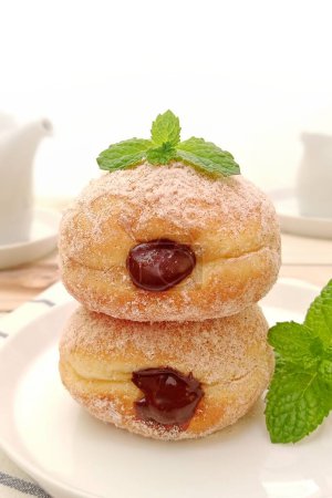 Photo for Sweet donuts and jam - Royalty Free Image