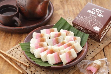 Photo for The term "dodol" believed as a word of Sundanese origin, which in Old Javanese also known as "dwadal", whereas in modern Javanese it is called jenang - Royalty Free Image