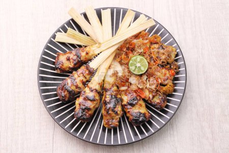 Photo for Grilled chicken with vegetable and sauce - Royalty Free Image