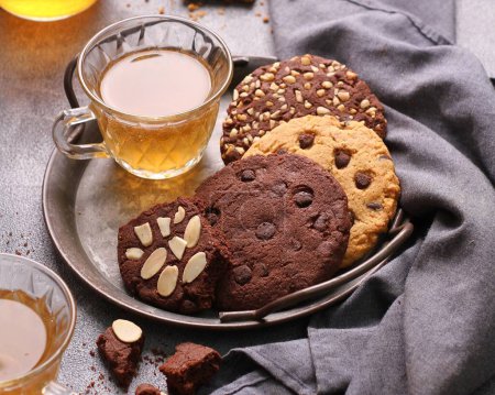 Photo for Chocolate cookies and nuts - Royalty Free Image