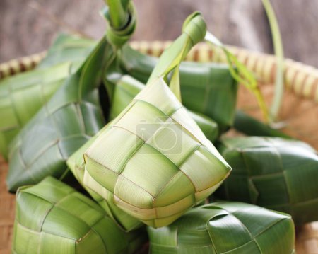 Photo for Sticky rice wrapped in banana leaves, thai dessert - Royalty Free Image