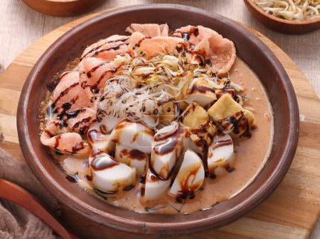 Photo for Korean food cake rice and wa - Royalty Free Image