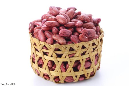 Photo for A basket of beans on a white background - Royalty Free Image
