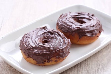 Photo for Chocolate donut with chocolate - Royalty Free Image